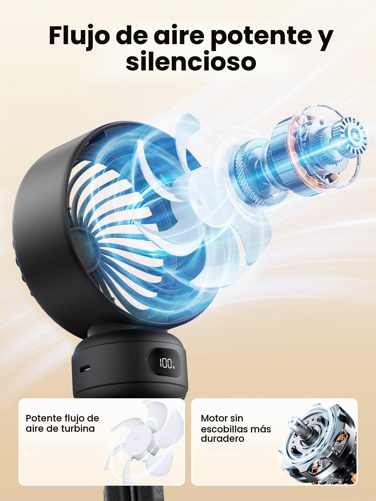 Warmco Ventilador portátil para cochecito, ventilador de clip recargable de 4000 mAh con trípode flexible (hasta 15 horas), 4 velocidades, pantalla LED, rejilla desmontable, funcionamiento silencioso
