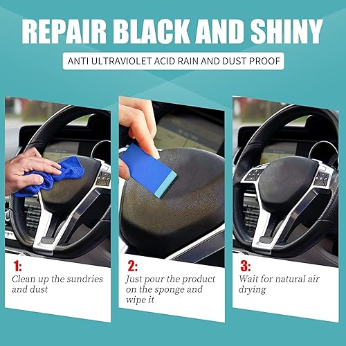 Miniatura 7 de Kit renovador de plástico definitivo, agente de recubrimiento revitalizante de plástico para automóvil, revestimiento refrescante de plástico nano,
