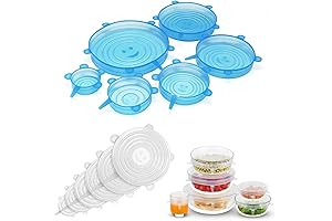 12PCS Silicone Stretch Lids Reusable Silicone Bowl Cover