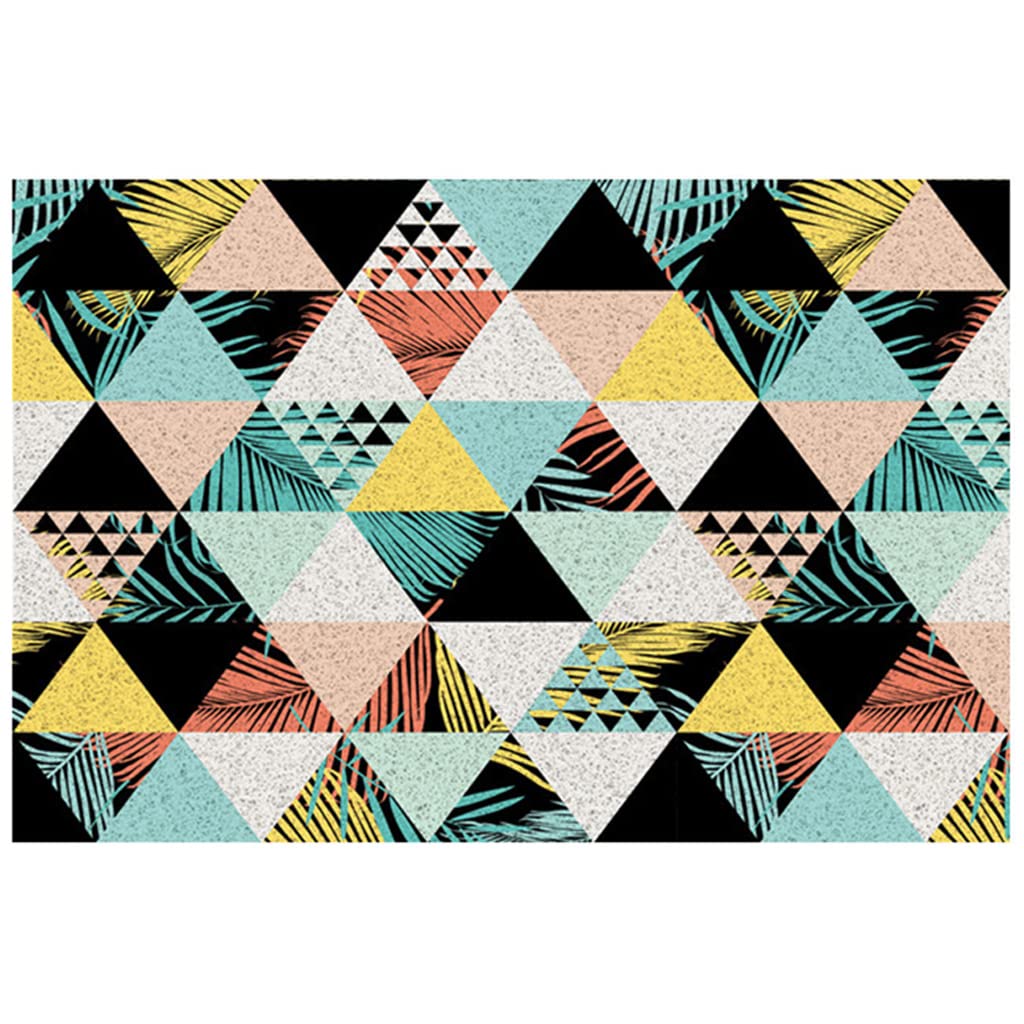 Indoor Outdoor Doormat Entryway Mats Entrance Rug Shoes Scraper PVC Inside Front Door Mat Non Slip for Doorway Bathroom Geometric Door Mats Doormats Outdoor Indoor Doormat Non Slip Absorbent Resist