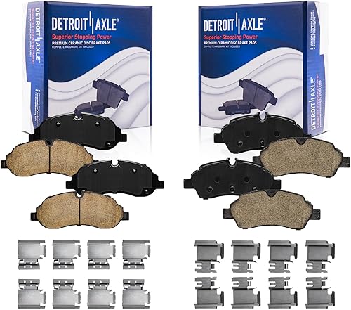 Miniatura 398 de Detroit Axle - Pastillas de Freno Delantero para Ford Fusion Lincoln MKZ Zephyr Mercury Milan Mazda 6, Pastillas de Freno Cerámica Reemplazo