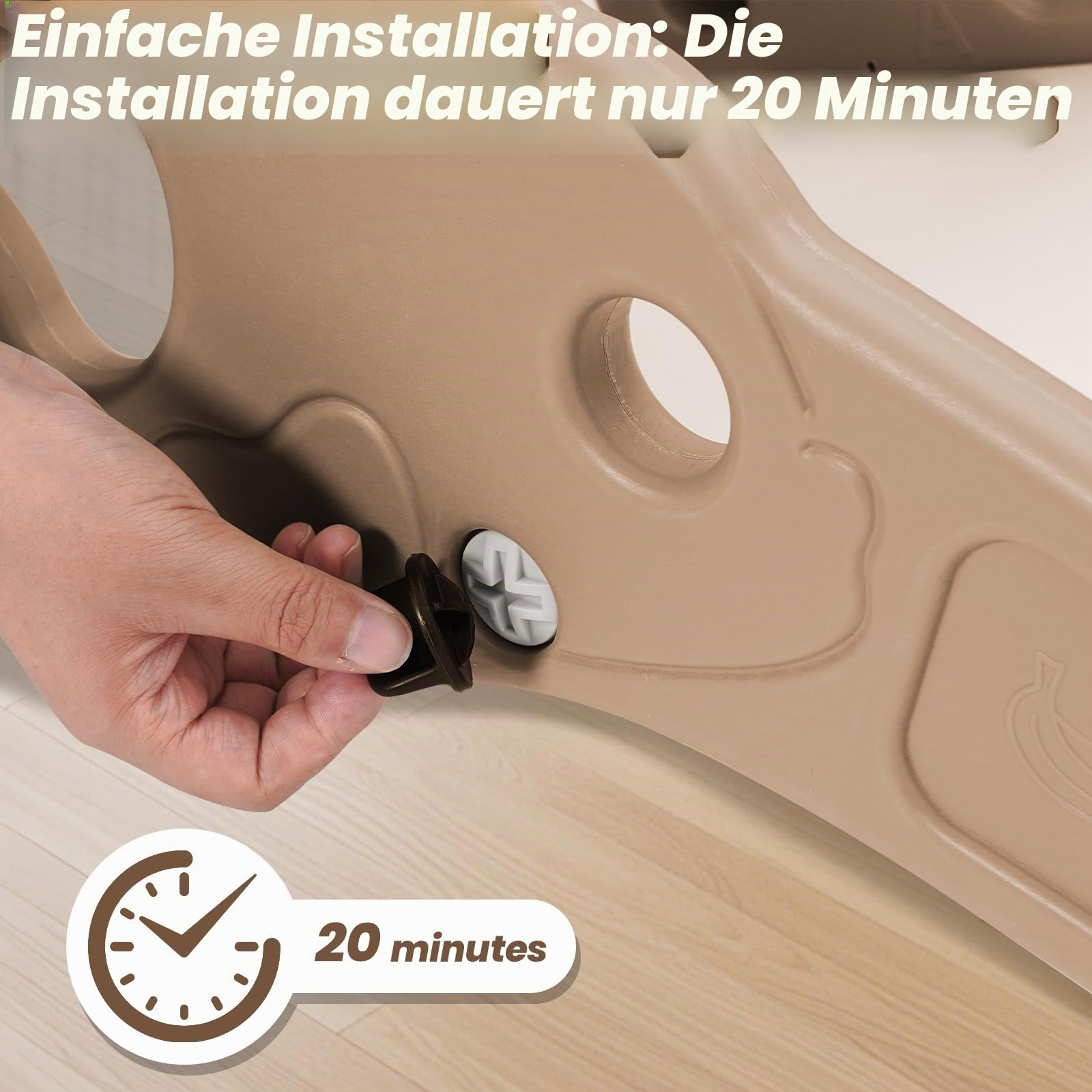 Sofa Rutsche, Kinderrutsche, Mini Kletterrutsche für Bett oder Sofa, Indoor & Outdoor Spielausrüstung für Jungen und Mädchen (Khaki)