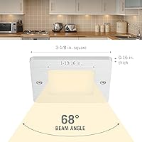 Vista 6 de Armacost Lighting Perfil bajo cuadrado debajo del gabinete LED Puck Light 2700K 218211