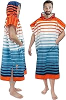 Vista 14 de SUN CUBE Poncho de surf cambiador con capucha Toalla de microfibra absorbente de secado rápido con bolsillo para surfear, hombres y mujeres