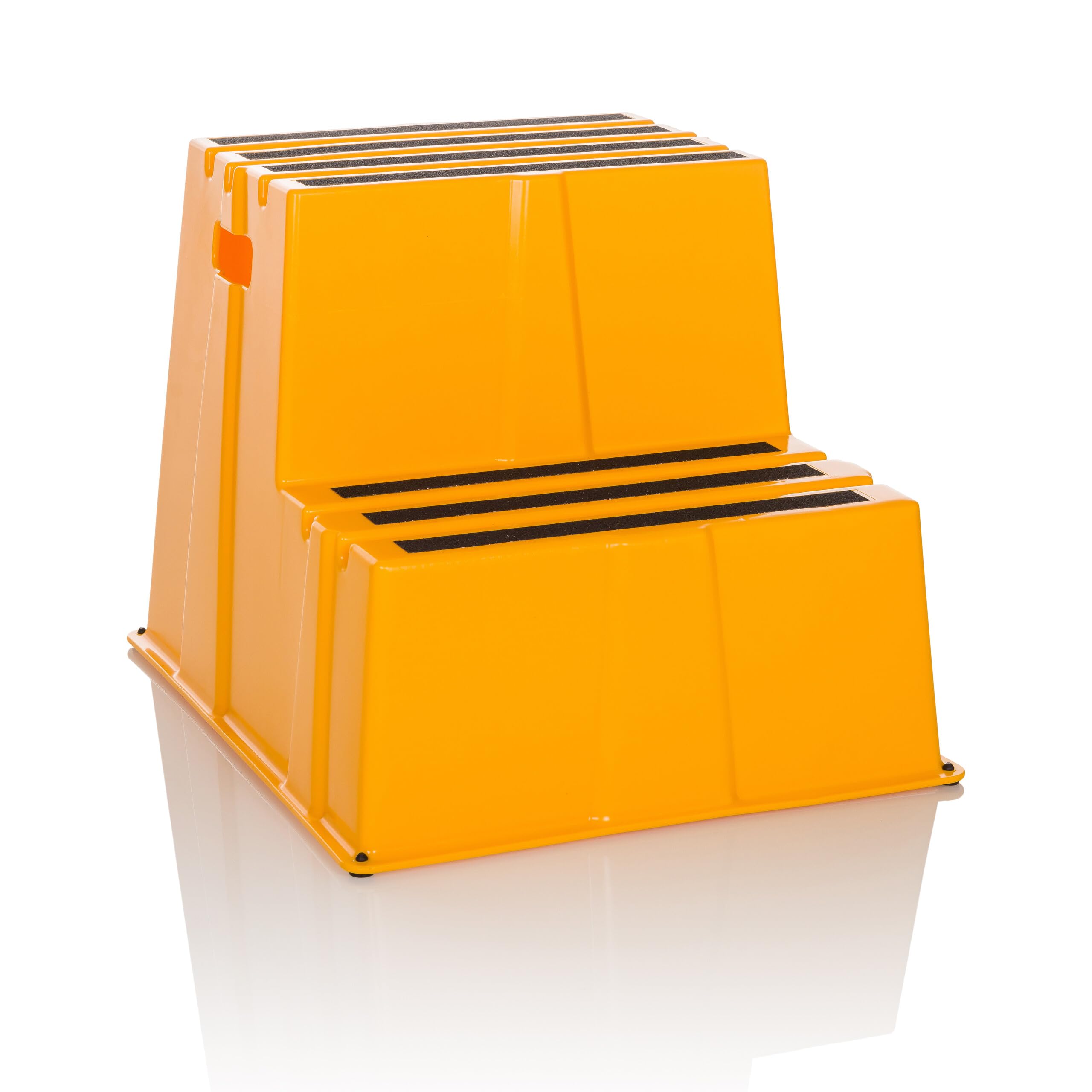 hjh OFFICE Taburete TIO-E2 Antideslizante para Uso doméstico y Comercial 2 peldaños, Dimensiones (A x A x P): 51 x 57 x 65 cm, 830120, Amarillo