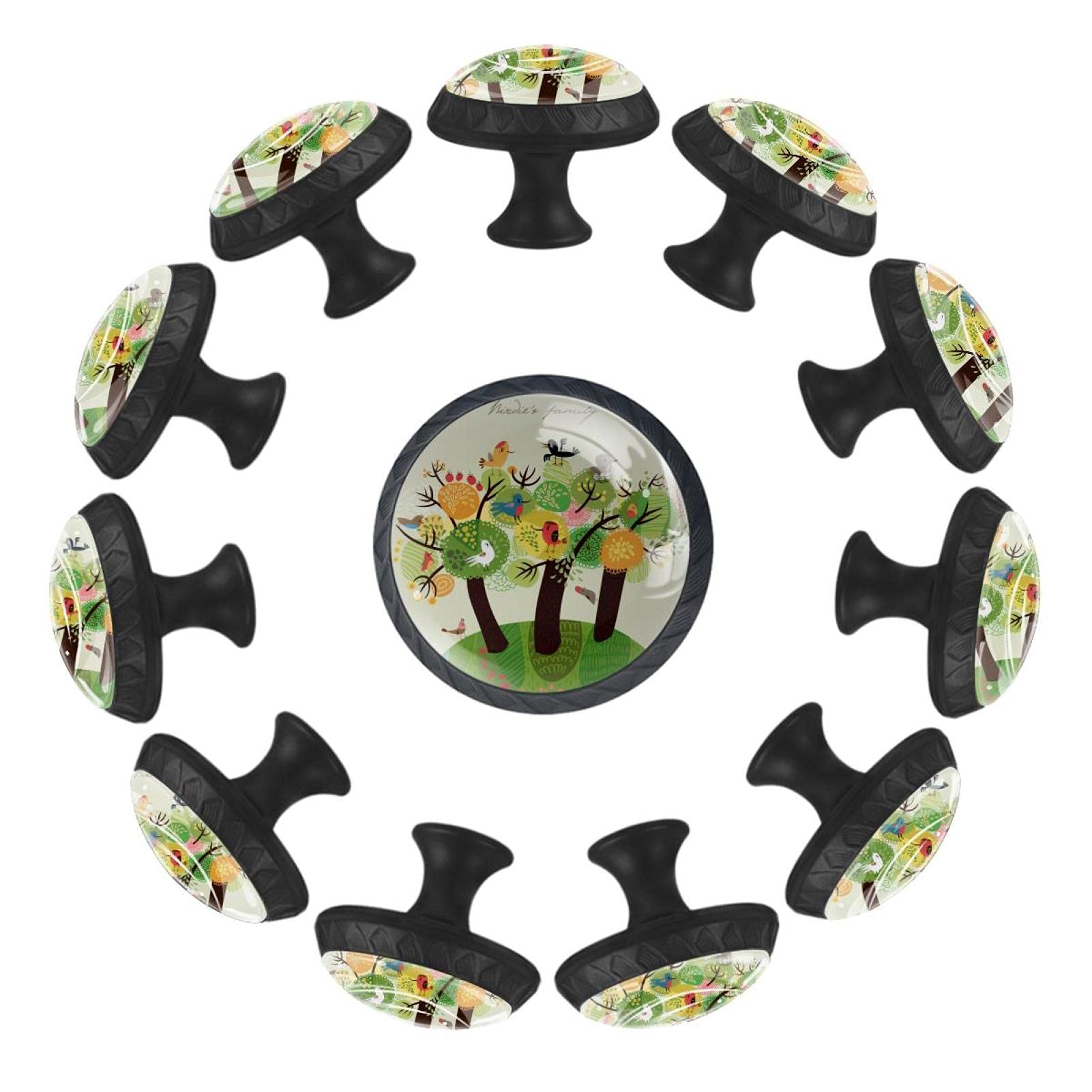 Boutons de tiroir oiseaux pour remplacer les poignées usées de commode 35 mm