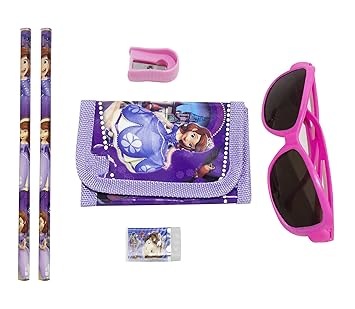 Raaya Different Style Colourful Stationery Kit for Kids 20 Grams, Pink, Pack of 1