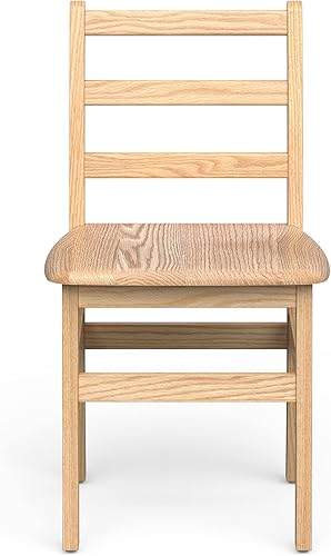 Miniatura 3 de Foundations Little Scholar - Juego de 2 sillas de madera para niños, madera maciza de roble dura, totalmente montadas para asientos de aula escolar,