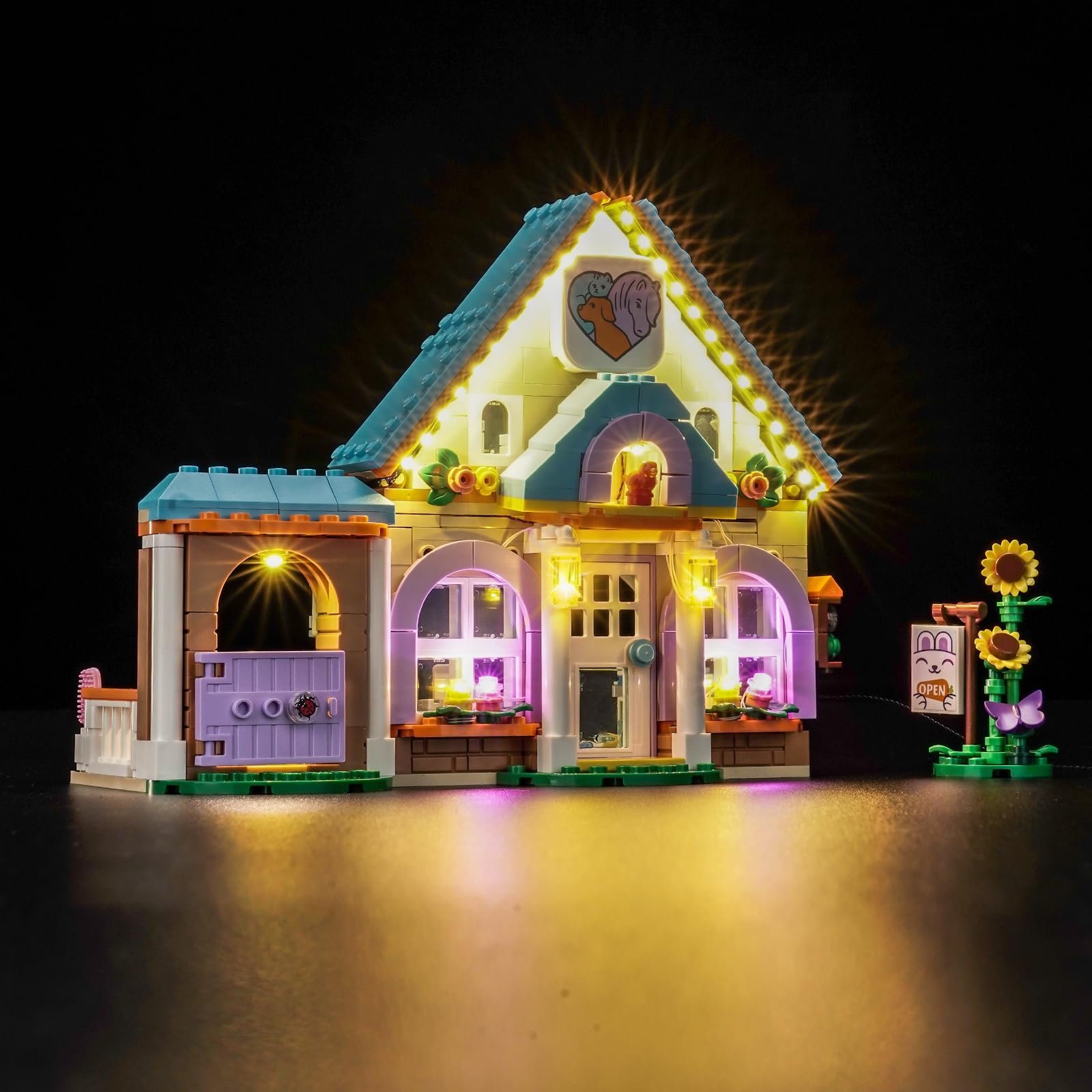 LocoLee Led Light Set Compatible with Lego 42651 Horse and Pet Vet Clinic Led Decoration Lighting Kit Compatible with Lego 42651 Building Blocks Model,Only Lights Set,No Model