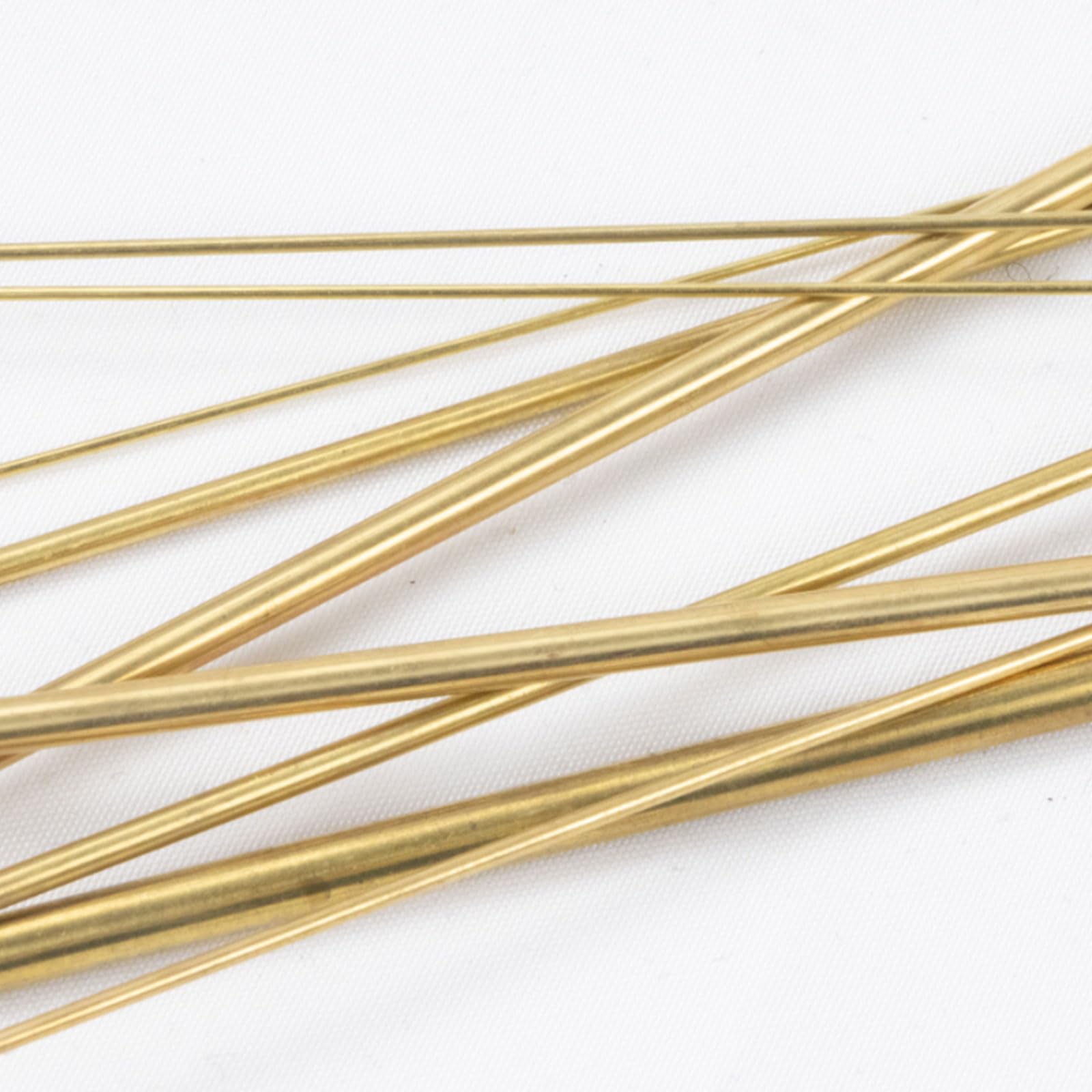 CurLer Barre Tiges Rondes en Laiton Assorties, Kit D'Assortiment 500 mm Diamètre 1-8Mm pour Outil D'Artisanat Bricolage, Goupille Poignée,42 Pieces