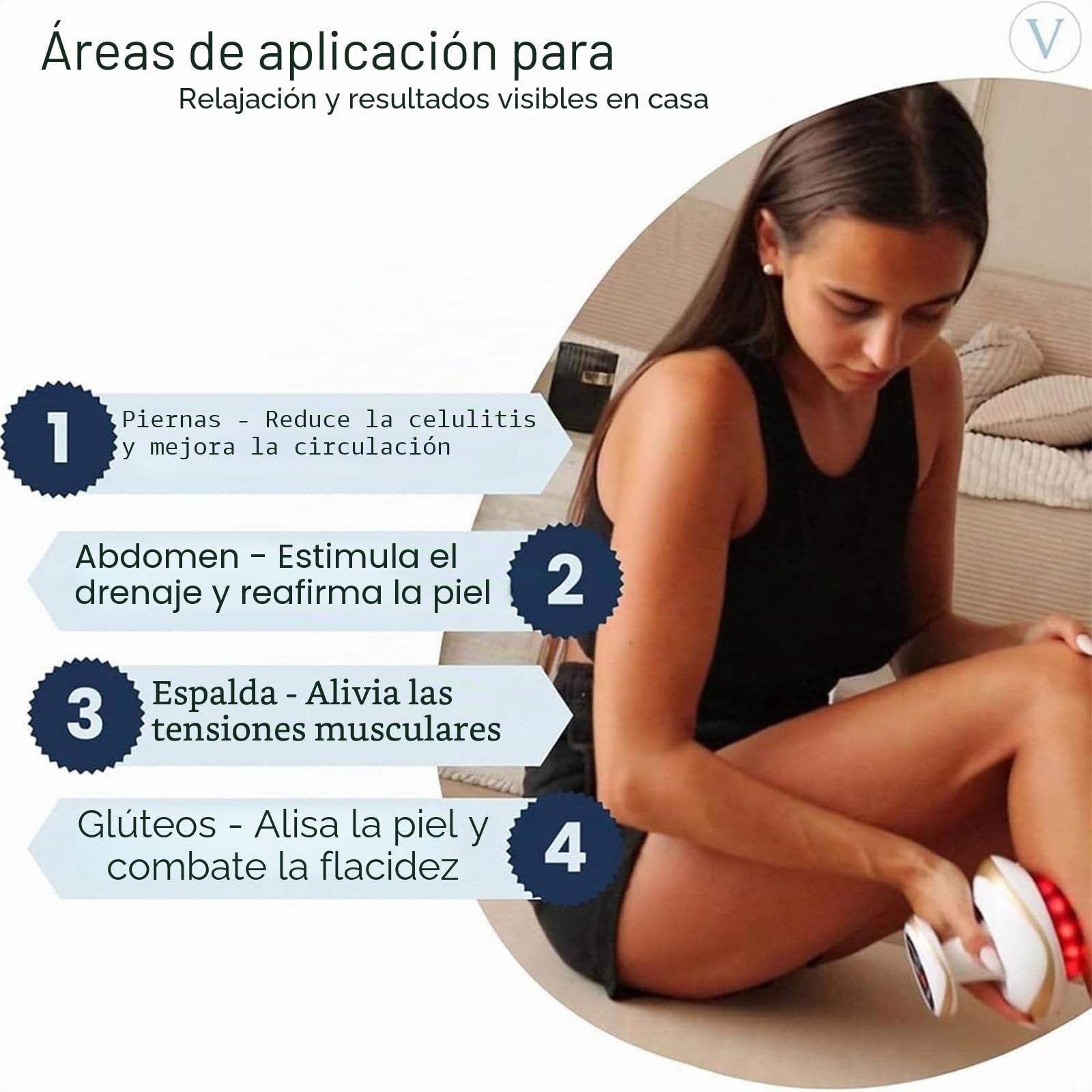 Maquina CelulitisReduce la Apariencia de Celulitis, Masajeador de Grasa Corporal de Mano Ajustable, Portátil y Recargable