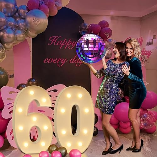 Miniatura 6 de Números gigantes de carpa para decoración de cumpleaños, 3 pies, números de mosaico de espuma precortados