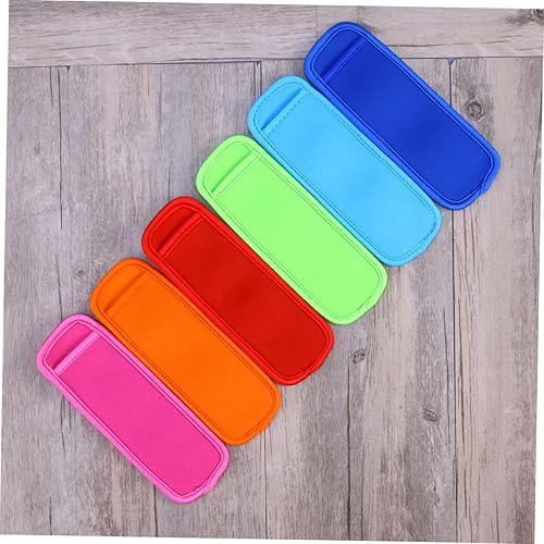 Miniatura 9 de BESTOYARD Juego de 6 paletas coloridas para yogur, tubos de yogur, soportes para paletas de hielo, soporte para paletas para congelador, recipientes