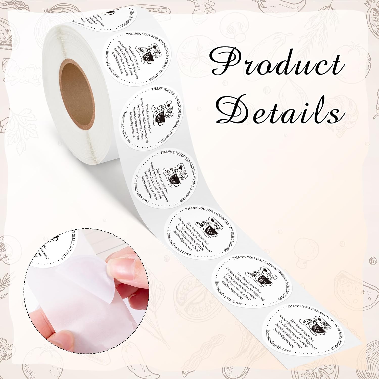 PANTIDE 500 Count Thank You for Supporting My Small Business Label Stickers image 3