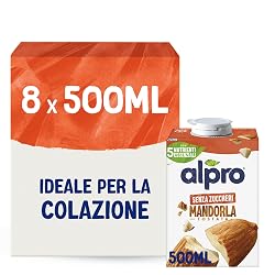 Offerta ALPRO SENZA ZUCCHERI, Bevanda alla MANDORLA, Naturalmente Senza Lattosio, con Vitamine B2, B12, D2, E - 8 confezioni x 500 ml in sconto oggi