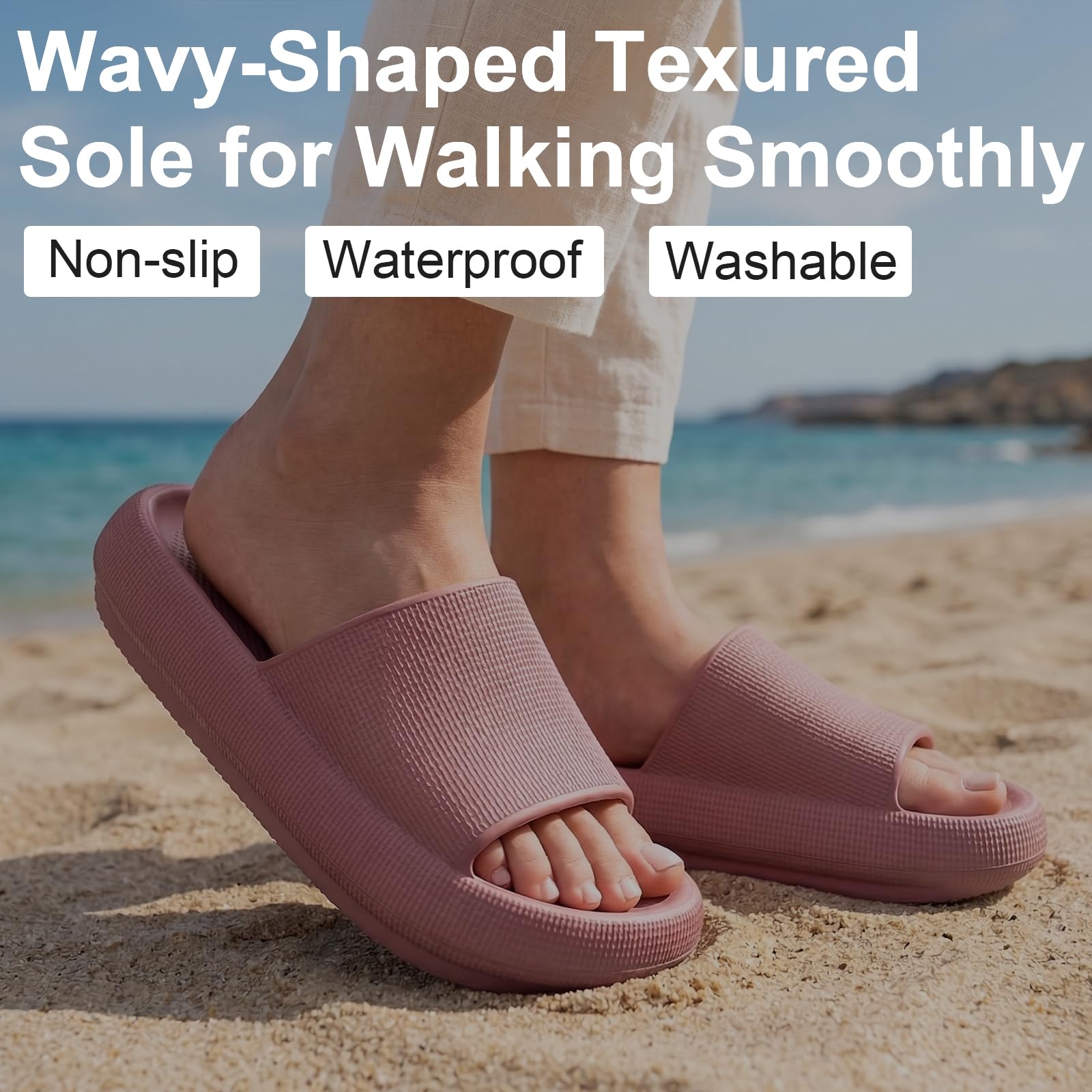 Chanclas Unisex Antideslizante de Baño Secado Pantuflas Piscina Playa Comodas