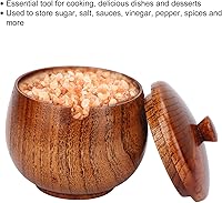Vista 3 de Pilipane Tarro de madera para especias, tarro de condimento de madera de azufaifo, macetas de condimentos, contenedor de condimentos para azúcar
