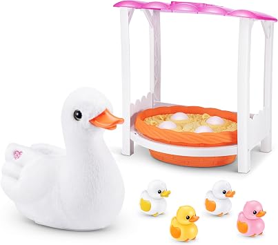 Pets Alive Mommy Duck & Baby Surprise by ZURU Nurturing Play Surprise Hatching Interactive Girls' Toy.
