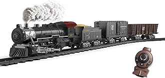 Electric Toys Train Set,Remote Control Train Track Model Toy with Steam,Light,Sound. Train for Christmas Trees,Kids Gifts for 3-8 Years.