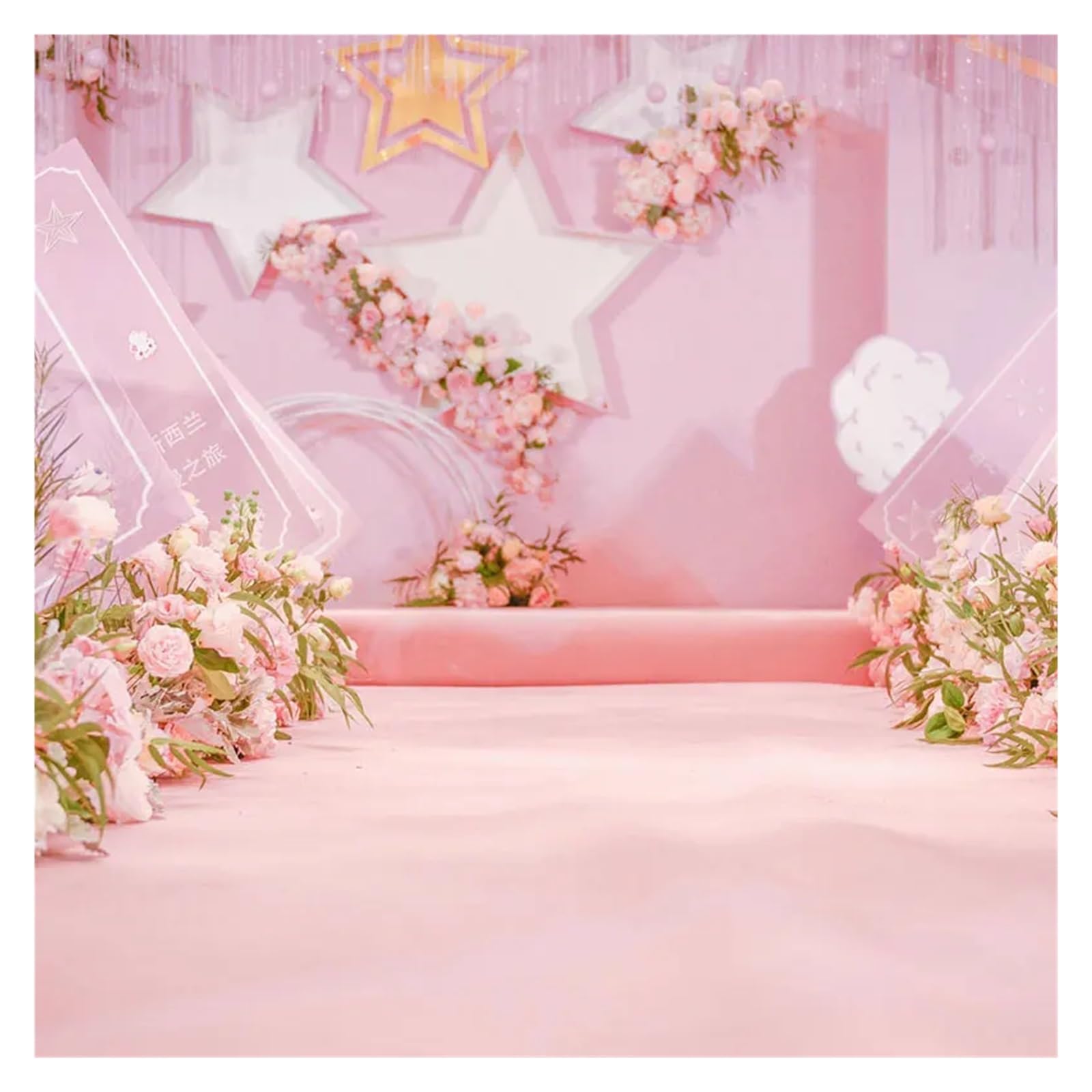 Tappeto Bianco Matrimonio Tappeto da matrimonio morbido for esterni, tappeto cerimonia, for navata, for, festa, evento, decorazione antiscivolo(Pink,8m,1m)