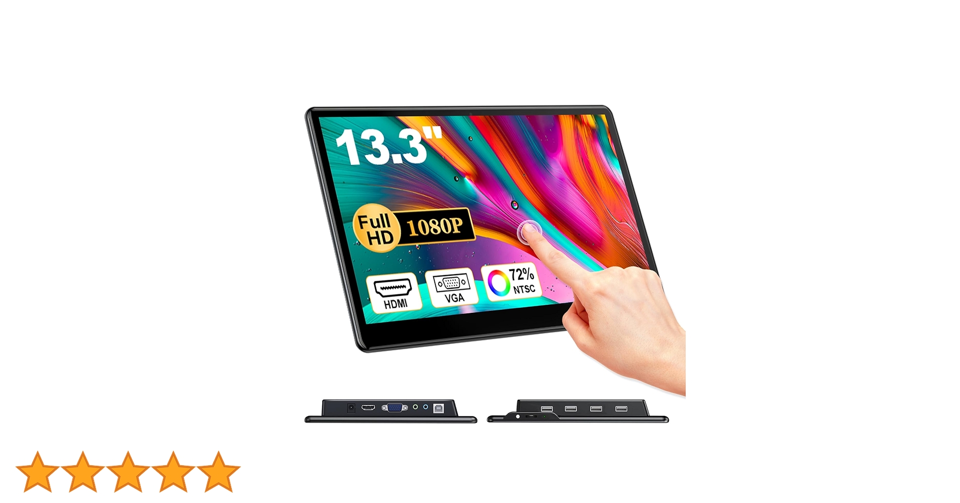 13.3インチタッチモニター モバイルディスプレ ポータブルモニター Amazon.co.jp: モバイルモニター 13.3インチ Kenowa ポータブル