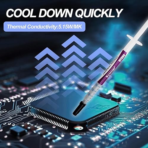 Miniatura 3 de HY880 - Kit de pasta térmica de 5.15 WMK 0.04 ozpieza, disipador térmico de alto rendimiento para CPU, procesador, todo el enfriador Master,