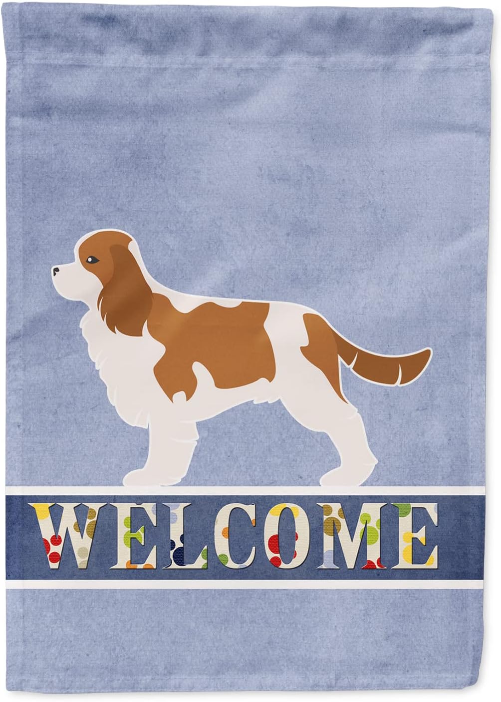 Caroline's Treasures BB5553GF Cavalier King Charles Spaniel Welcome Garden Flag Mailbox Flag Decorative Yard Flag Banner Outside Patio Artwork Yard Flower Beds, Garden Size, Multicolor