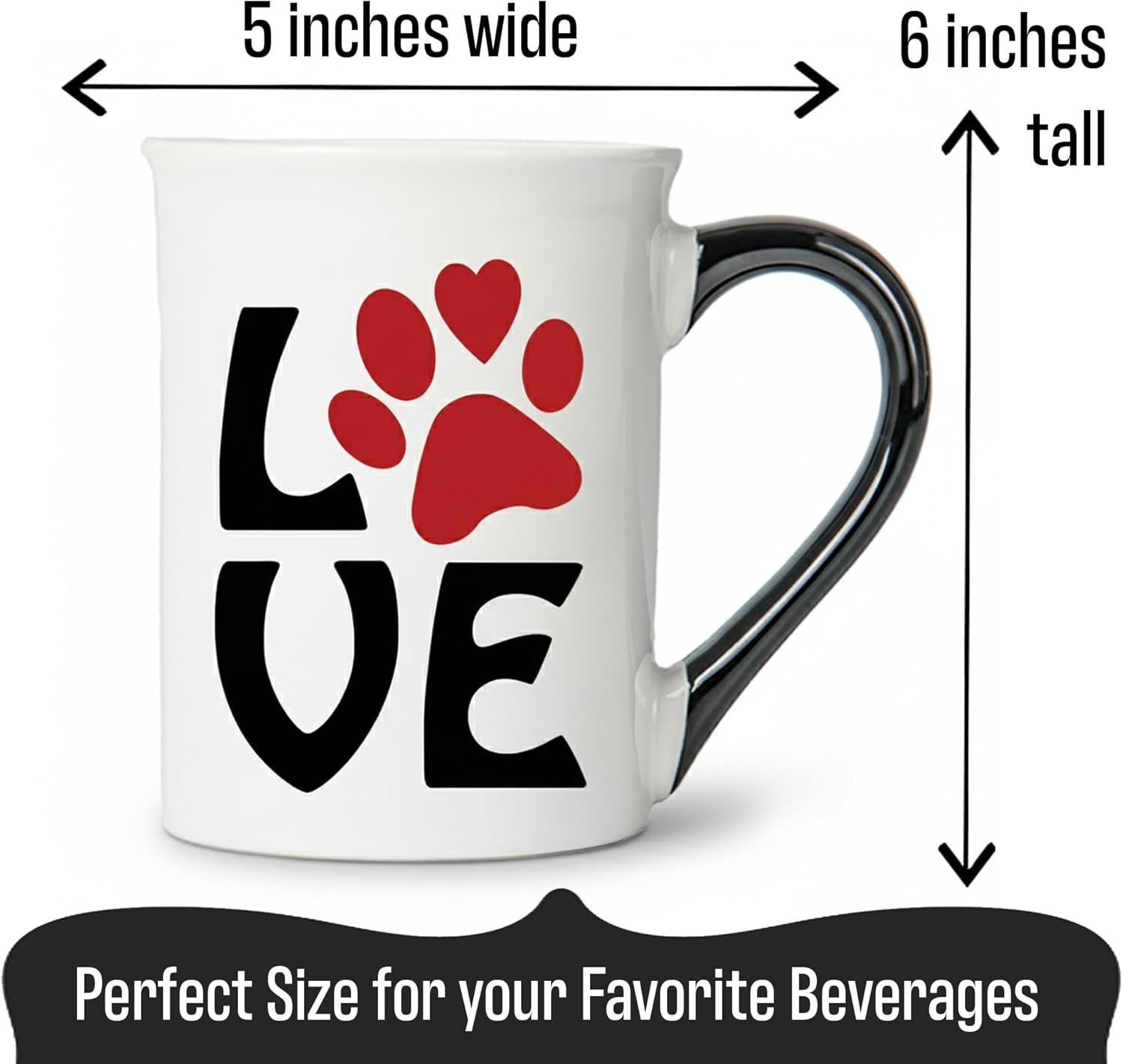 Cottage Creek Ceramic Dog Mom Coffee Mug, 16oz, Pawprint, Dog Lover Gifts - Image 7