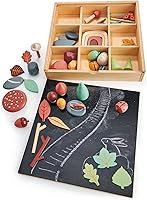 Vista 3 de Tender Leaf Toys My Forest Floor - Wooden Open-Ended Tinker Tray Creative Play Box with Removable Compartments - Montessori Toy for Imaginative Play