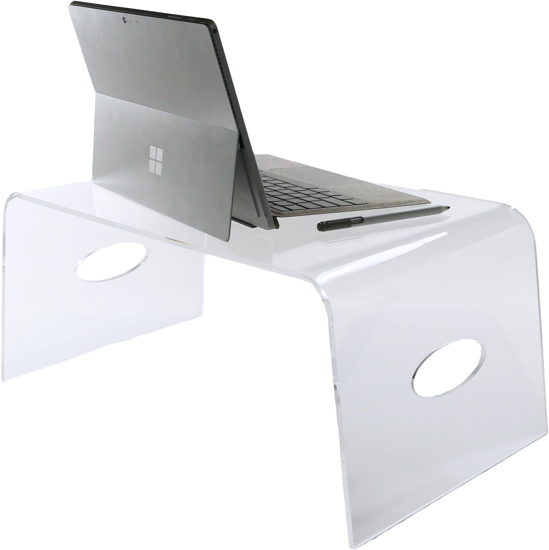 Multi-Function Clear Acrylic Bed Tray/Laptop Desk with Handles