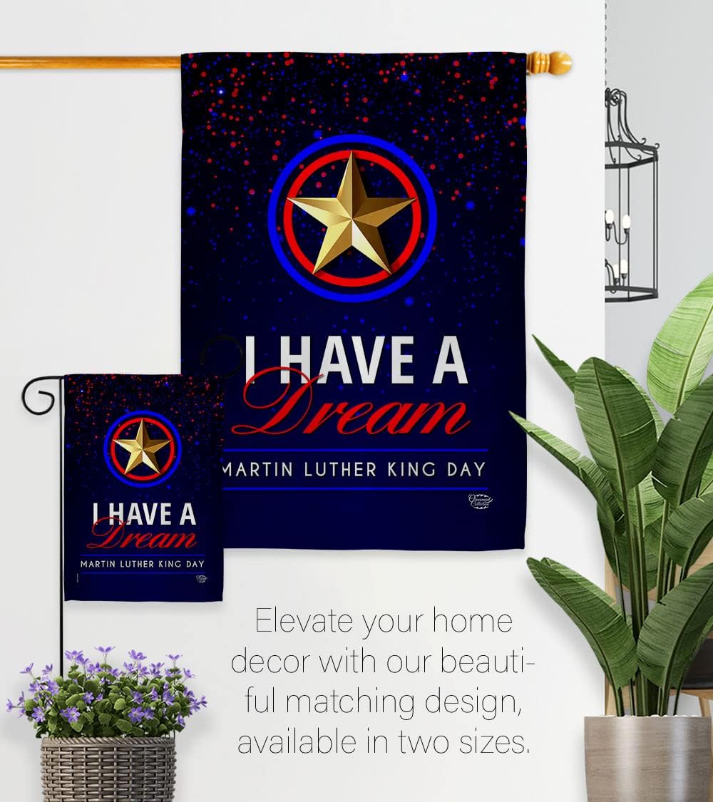 Have a Dream Garden Flag Black History Martin Luther King MLK Civil Right Stars United State American House Decoration Banner Small Yard Gift Double-Sided, Made in USA