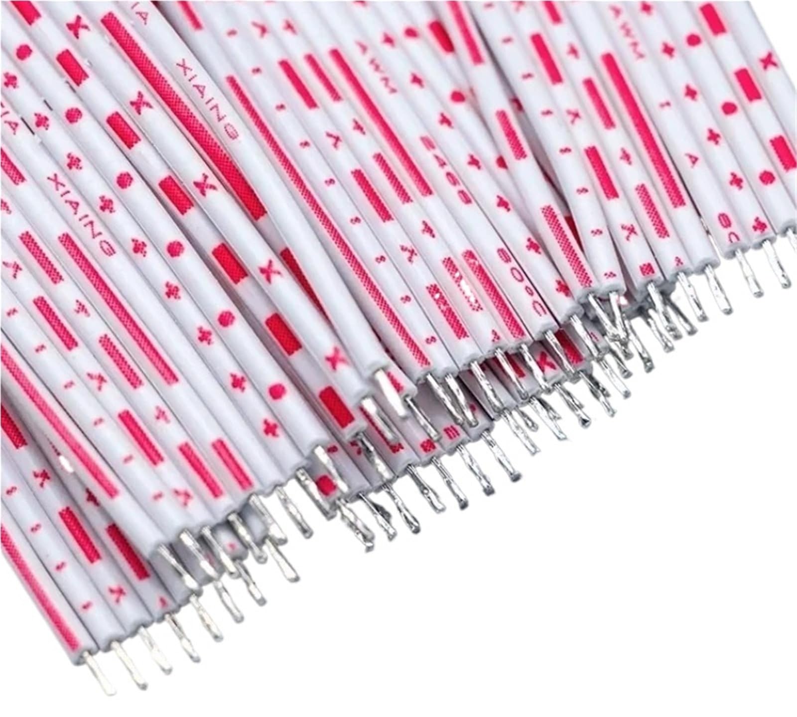 Câble Terminal de prise femelle XH2.54 2.54mm, connecteur fil JST 2/3/4/5/6/7/8/9/10P/12 broches simple/Double tête, ligne rouge et blanche, 5 pièces