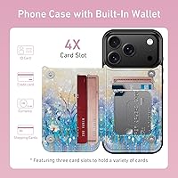 Vista 678 de LETO para iPhone 15 Pro Funda tipo cartera - Tapa tipo folio con patada - Diseños de moda - Tarjetero - Funda protectora para mujeres y niñas - 6.1