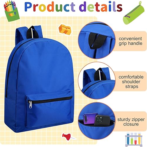 Miniatura 3 de Silkfly 24 mochilas a granel de 17 pulgadas y 24 juegos de suministros escolares, kit de papelería para el regreso a la escuela para niños, Varios