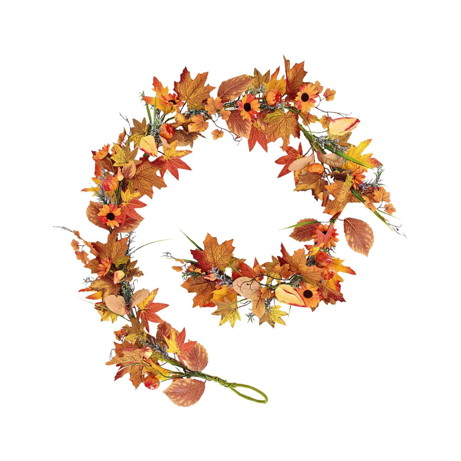 Guirlande d'automne durable de 1,8 m pour en finir avec les feuilles mortes
