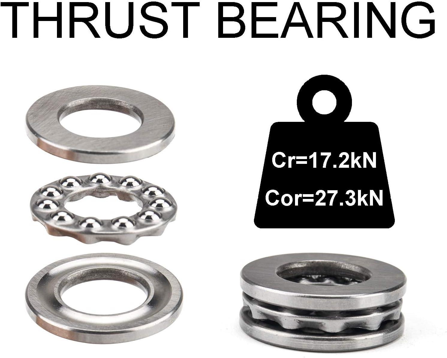 3mirrors Harmonic Balancer Installer Crank Compatible with GM 1997-Up LS Engines, Crankshaft Installation Crank Pulley Installer w/Thrust Bearing w/Lifting Hook