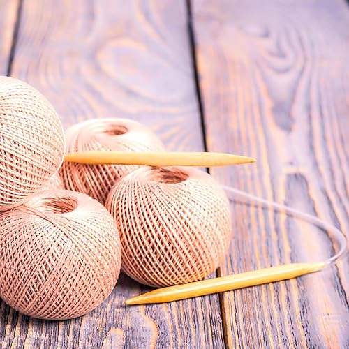 Miniatura 5 de 3 agujas de tejer circulares de madera de 0.138 pulgadas (0.138 in), tamaño 4, agujas de tejer redondas de 16 pulgadas para tejer a mano, mantas de