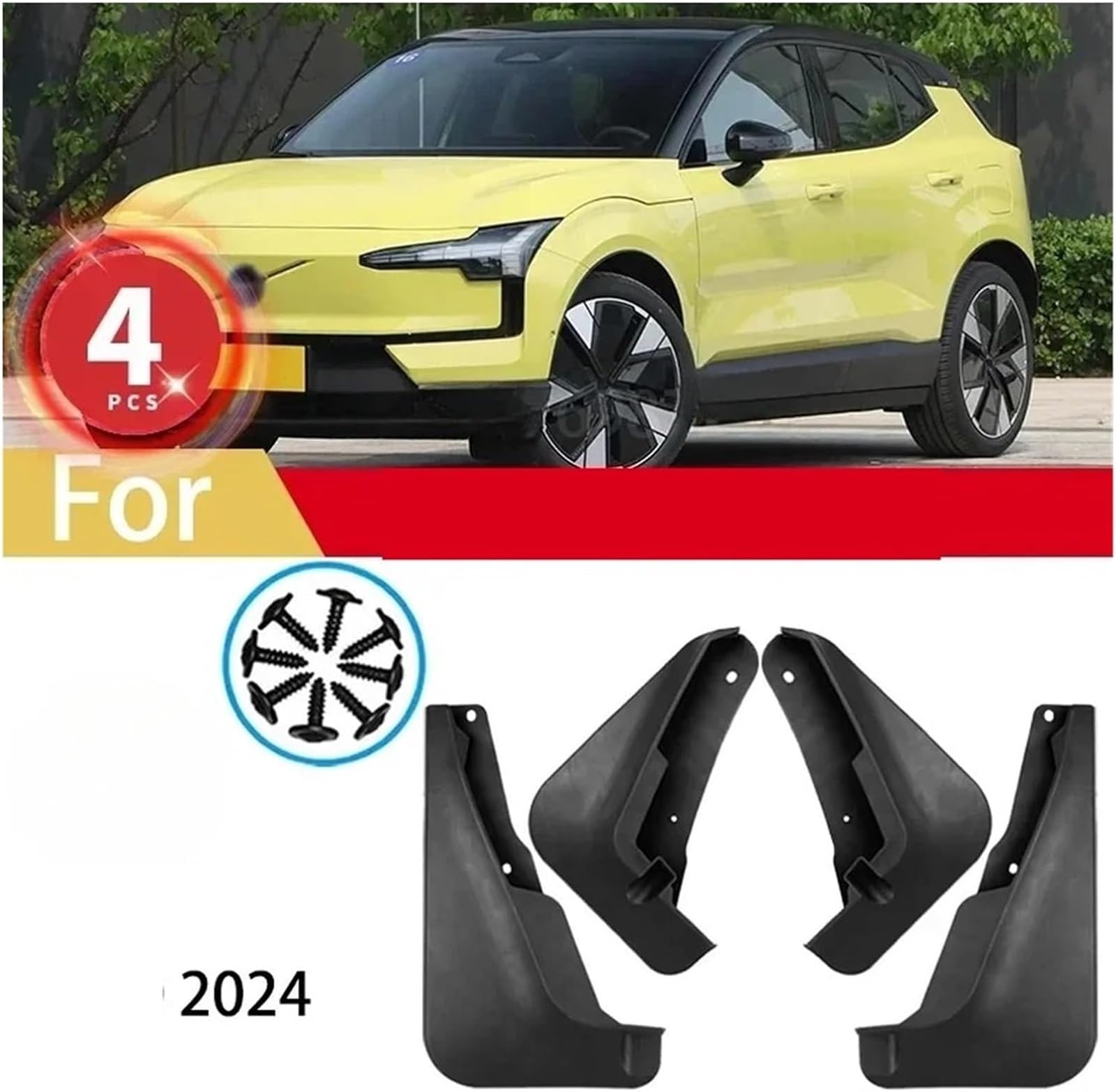 Auto-Schmutzfänger Für Volvo Für EX30 Schmutzfänger Spritzschutz für Kotflügel Vorne Hinten