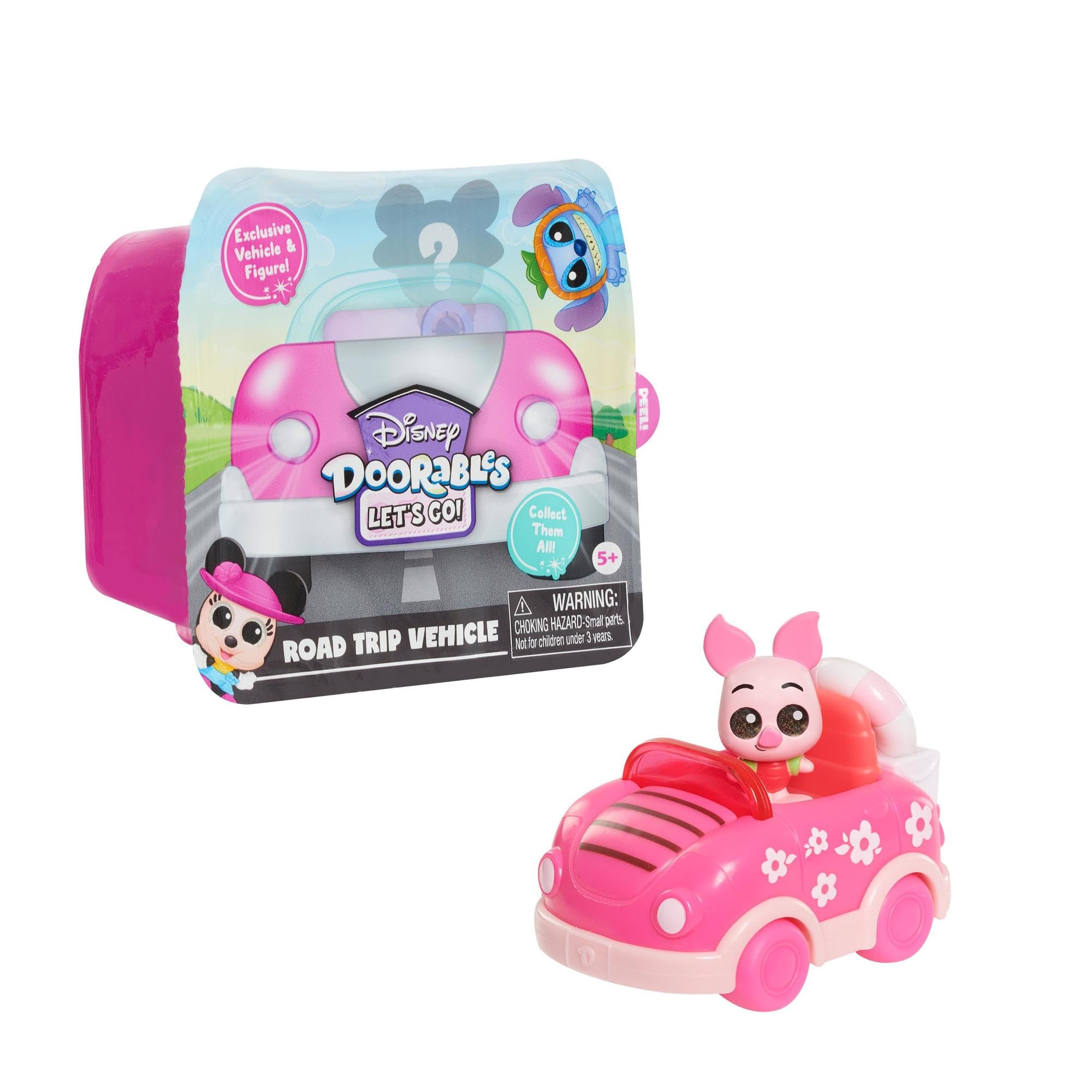 Disney Doorables, Let's Go Pojazd z figurką, ekskluzywne, losowe modele, zabawki dla dzieci od 5 lat, GIOCHI PREZIOSI, DRB06
