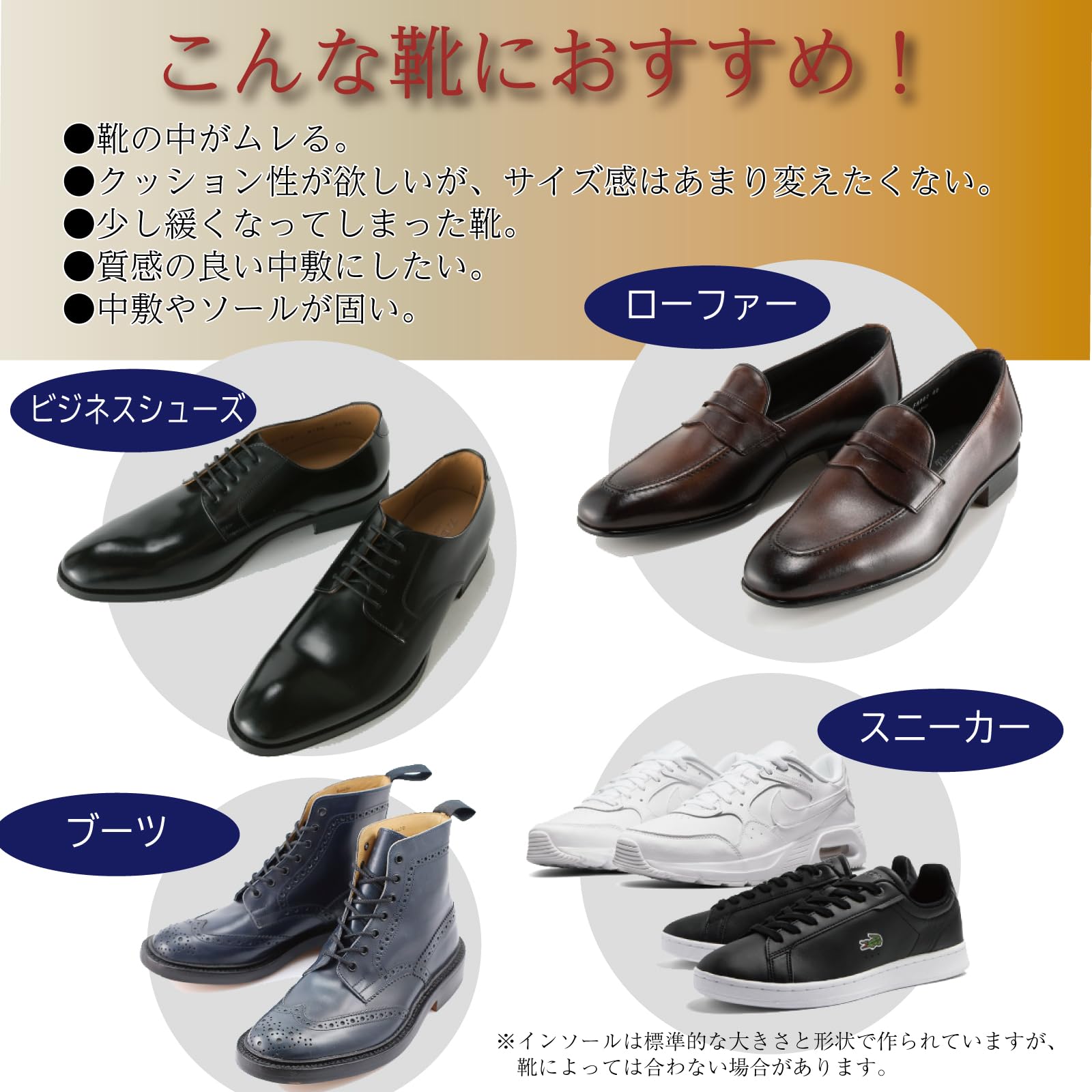 Amazon.co.jp: NIJISoRa 革靴 インソール 薄型 メンズ 靴 中敷き
