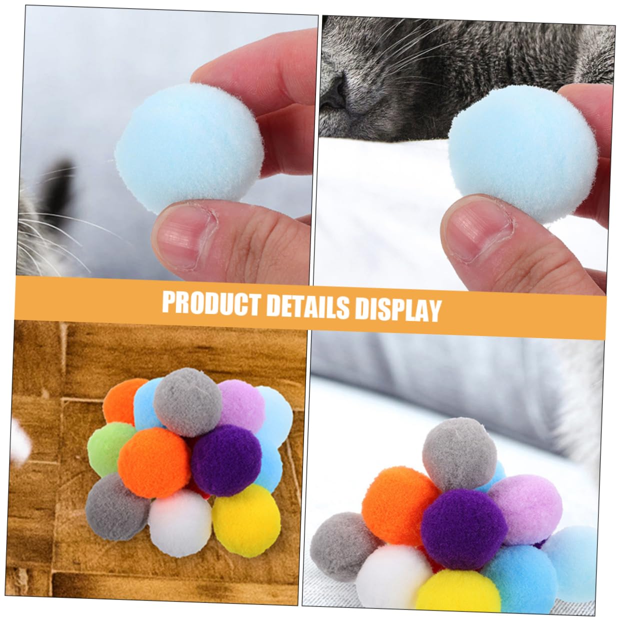 Yardwe 500stücke Katzen Spielbälle Interaktive Leise Und Farbenfrohe Plüschbälle Für Katzen Fördert Und Bewegung Für Stressfreies Spielen Und Training
