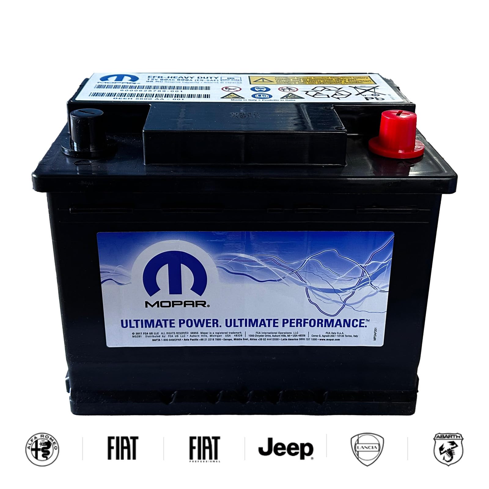 Bateria Auto 60Ah EFB 600A Start & Stop do FIAT, ALFA ROMEO, LANCIA, JEEP