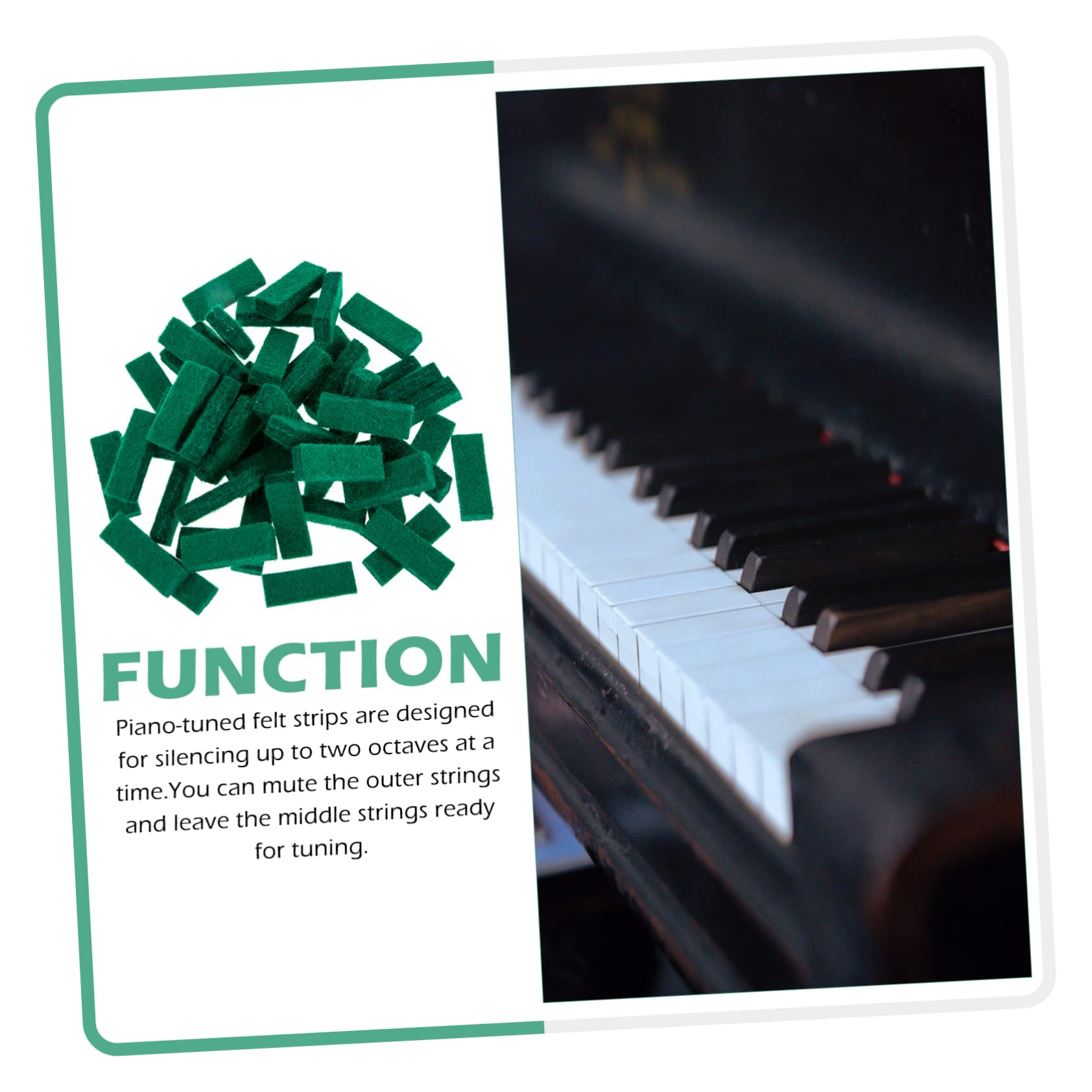 BESPORTBLE 50Pcs Piano Sound Stop Felt Strips Tuning Tools Piano Accessory for Sound Control and Performance Enhancement