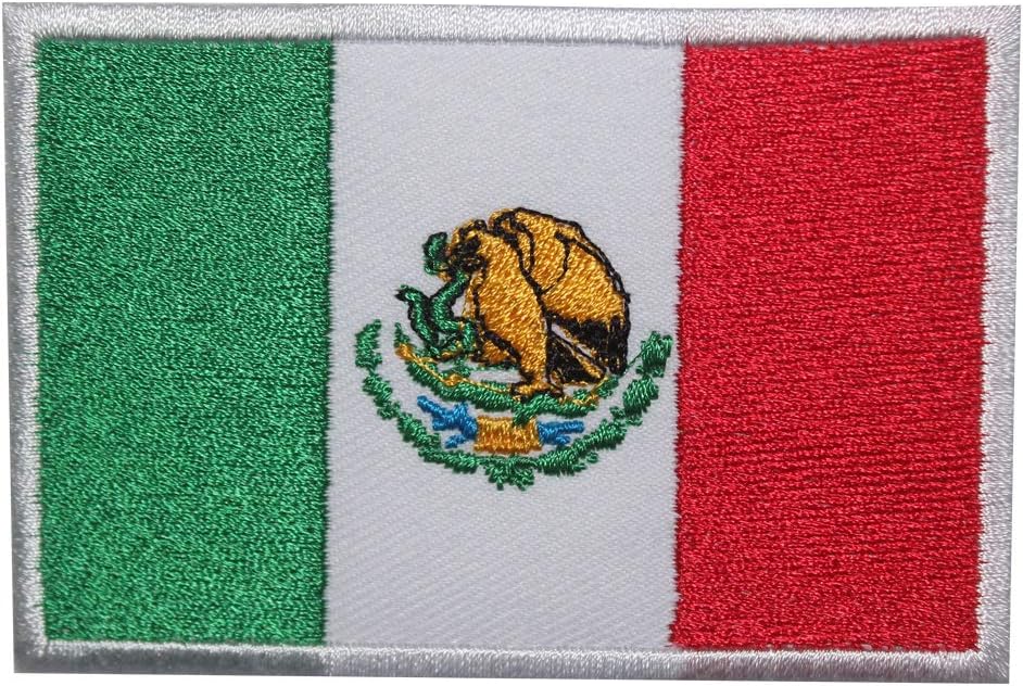 Mexico National Flag Iron On Patch Sew On Patch Embroidered Patch/Badge for Clothes