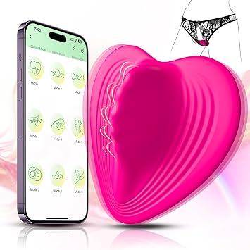 Newly Wearable Control on Pan Ties 9 Modes Vibrate Underwearwith Controller for Her Great for Her On Date Night Rose BHM09