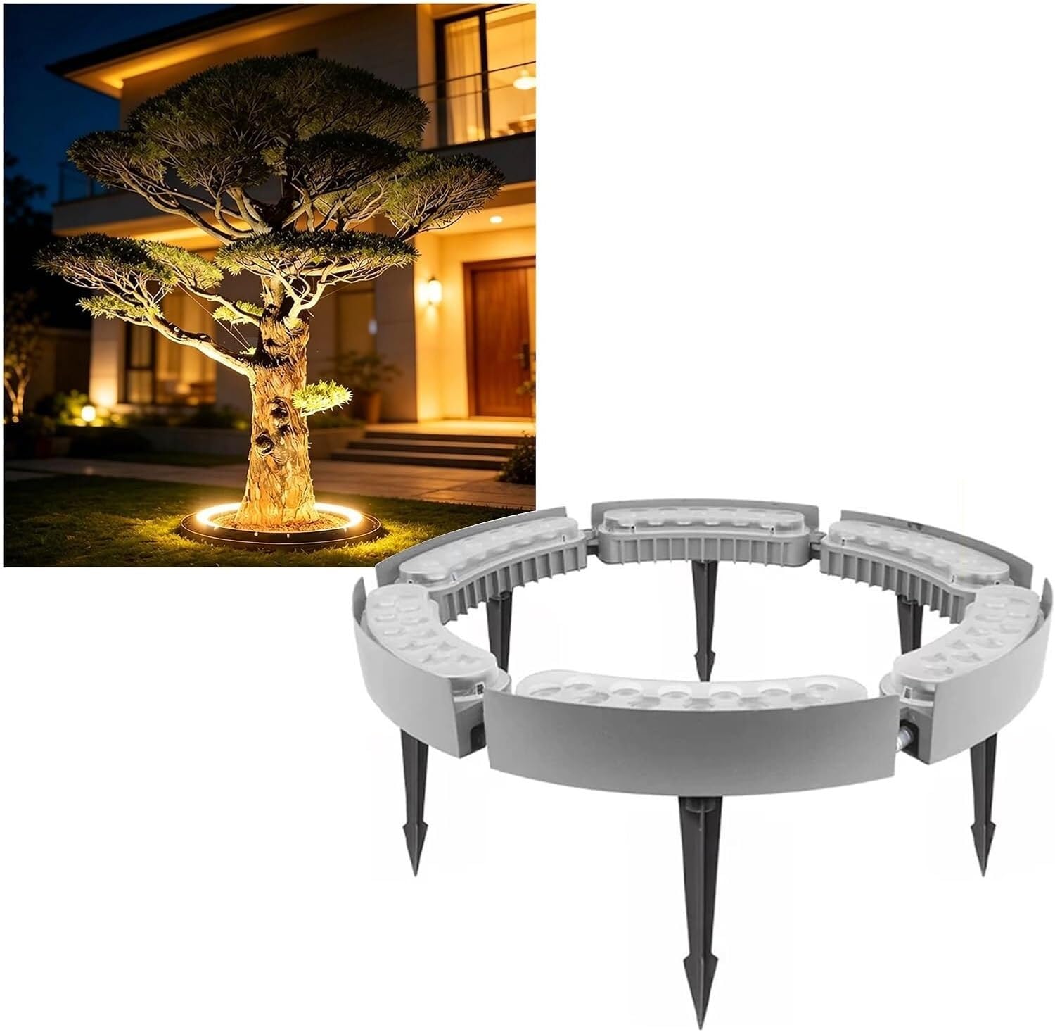k3Mq9Rw Solar Tree Lights Waterproof Landscape Spotlights, Suitable For Gardens, Courtyards, And Palm Trees(Yellow,6 Packs)