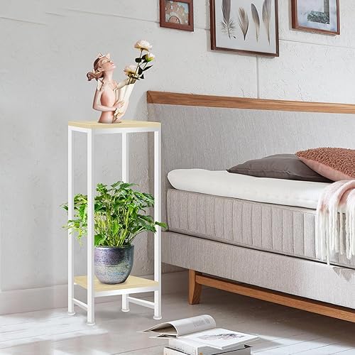 Miniatura 4 de Soporte para plantas de interior, soportes altos para plantas de interior y exterior, soporte de flores resistente de 2 niveles de 31 pulgadas,