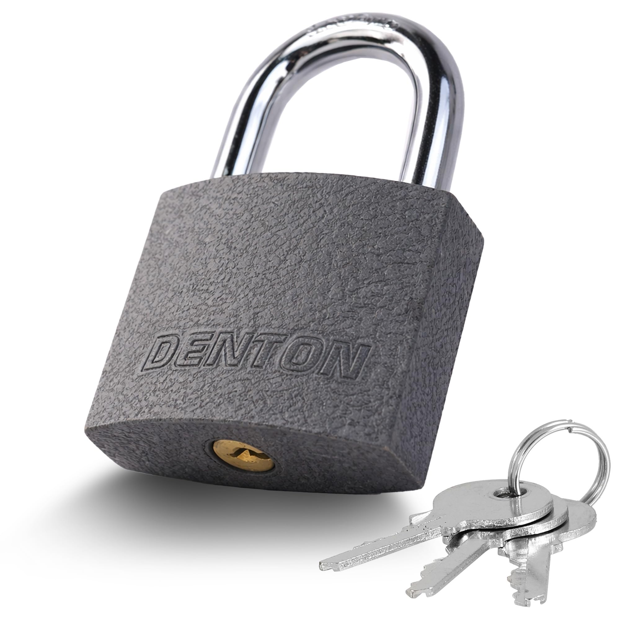 Dekton Black 40Mm Iron Padlock | Heavy-Duty Iron Construction With Tough Shackle | Includes 3 Steel Keys | Ideal For Gates, Sheds & Storage | Durable Locking Mechanism | For Home And Industrial Use