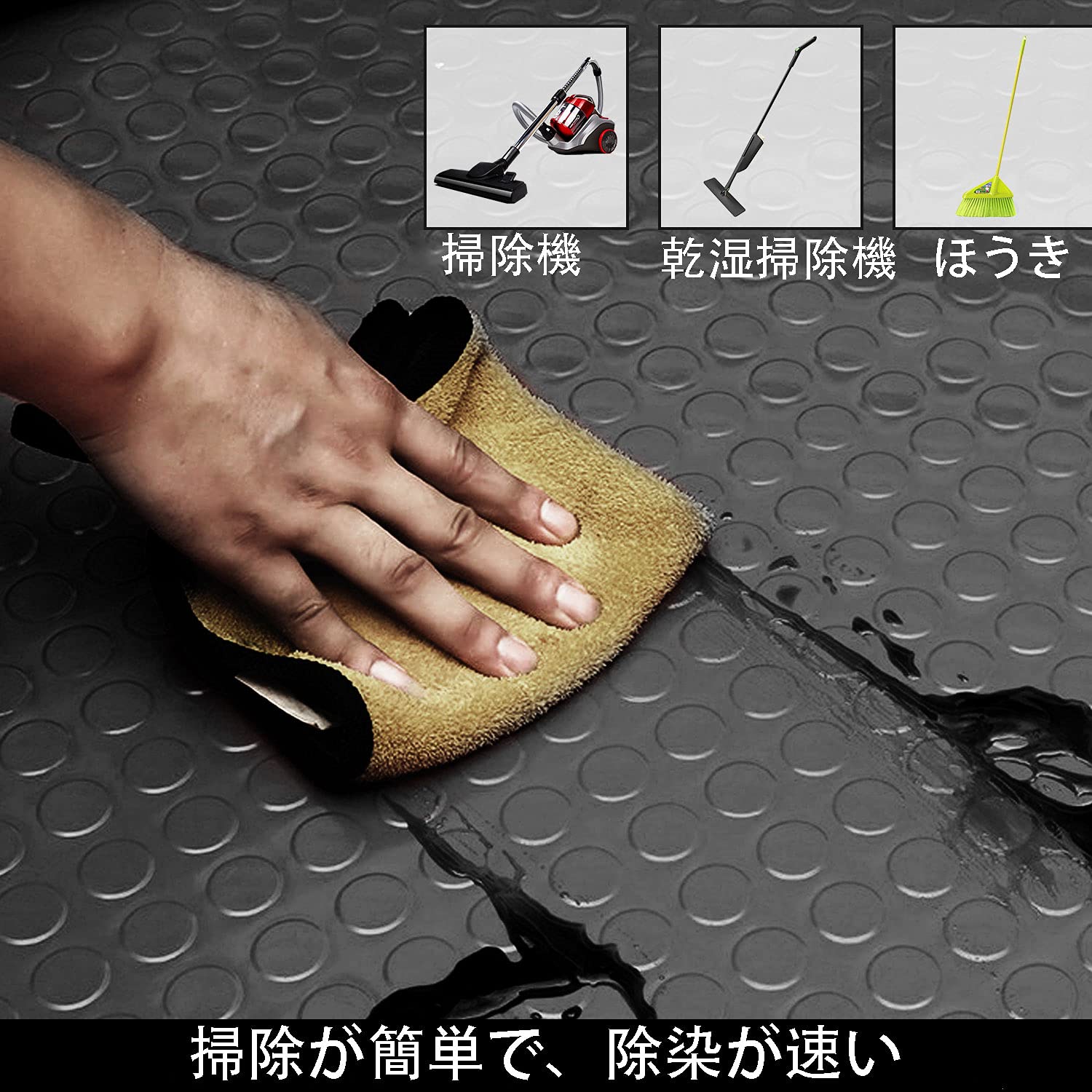 Amazon.co.jp: Nisorpa ガレージフロアマット 100*500cm 厚さ3mm