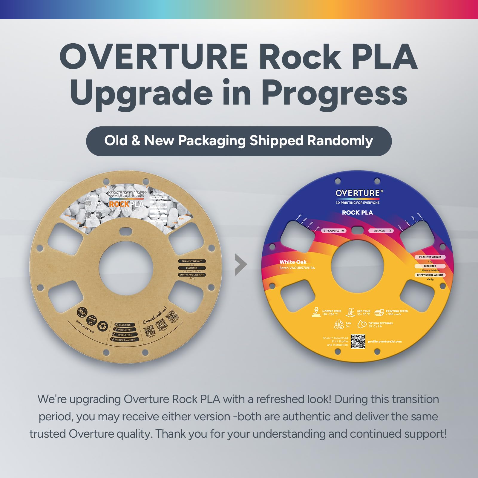 Amazon.co.jp: OVERTURE Rock PLA フィラメント 3Dプリンター用素材 3D